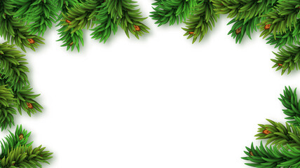 Fototapeta na wymiar Christmas background with xmas tree on Blank canvas background. Winter holiday theme. Png