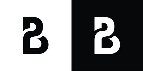 letter b monogram vector logo design