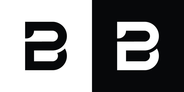 letter b monogram vector logo design