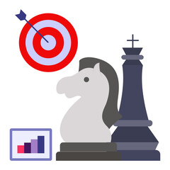 Marketplace Rivalry and Forces Concept, predicting competitors strategies Vector Icon Design, Business Strategy Symbol, Marketing plan Sign administration and operational management Stock illustration
