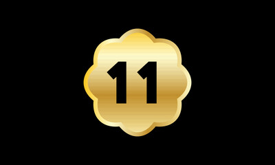 Star Gold Number Elegant Business Logo