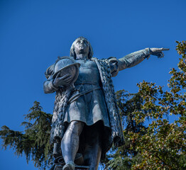 Monument of Cristobal Colon, Christoph Columbus in Salamanca, Spain