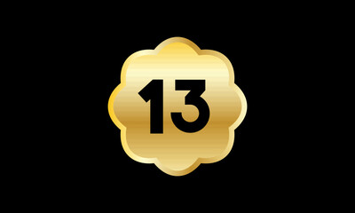 Star Gold Number Elegant Business Logo