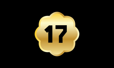 Obraz premium Star Gold Number Elegant Business Logo