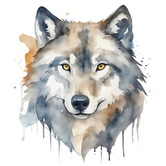Watercolour wolf