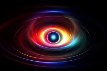 Obraz premium Abstract black hole with dark space galaxy background