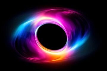 Abstract black hole with dark space galaxy background