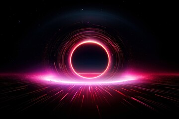 Fototapeta premium Abstract black hole with dark space galaxy background