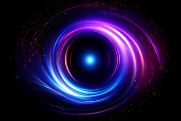 Abstract black hole with dark space galaxy background - obrazy, fototapety, plakaty