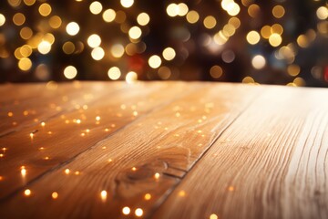 A Table Illuminated by an Array of Twinkling Lights
