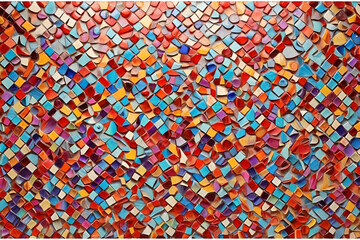 Bright abstract mosaic multicolored background with gloss