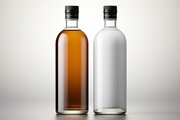 Photorealistic Bottle Mock Up for Product Presentation Showcasing Design Variations and Details