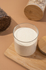 Reusing Glass Jars To Store Dried Food Living Sustainable Lifestyle At Home. coffee beans in glass jar