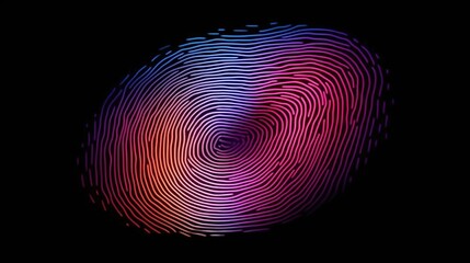 security and identify by fingerprint concept. Digital biometric, Scanning system of the fingerprint.
