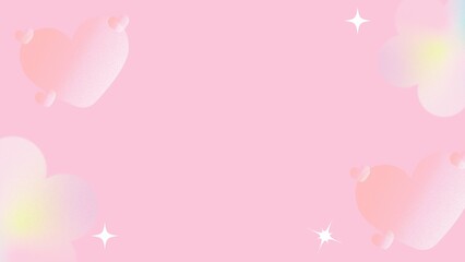  Glitter style pink hearts background with glowing sparkles