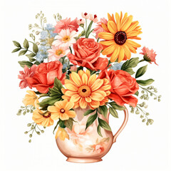 Floral vase flower in jug