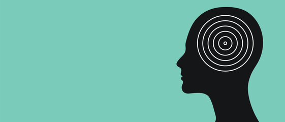 mind in clean abstract design in face 