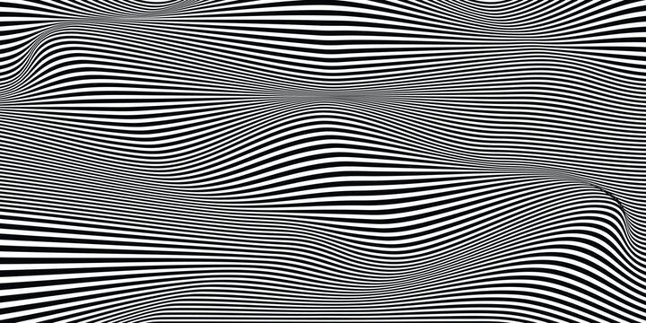 Abstract background of sinuous lines.Vector illustration.