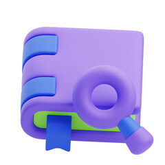 3D Find Book Illustration