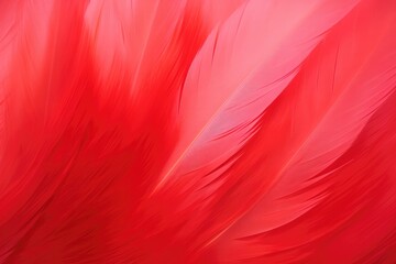 Beautiful Fluffy Red Feather Abstract Feather Background