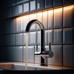 Water tap and other plumbing fixtures. Generative AI