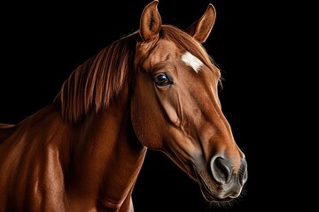 Isolated Brown Horse