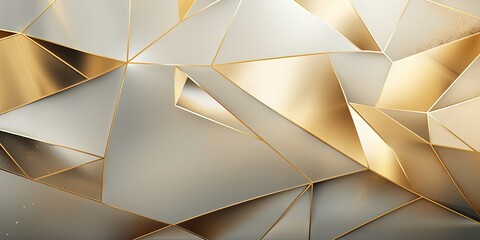 Luxury abstract seamless wallpaper pattern background with gold foil, lines, geometric shapes. Generative AI, AI