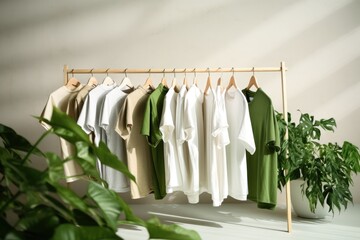 Organic Clothes On Hanger, Promoting Sustainability