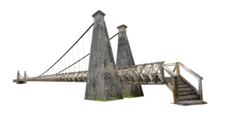 old suspension bridge isolated png