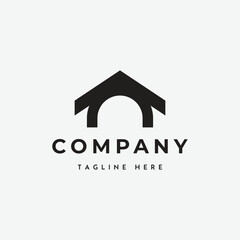 real estate creative logo design in minimal style