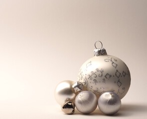 Four vintage Christmas balls