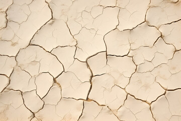 Cracked ground surface due to drought. AI generative