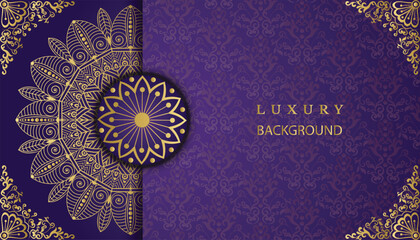 Luxury ornamental mandala design background in gold color. Beautiful luxury mandala background. Design for invitation, wedding card, Diwali, decoration. India, Indian, Arabic, Damask, Asian, Turkish