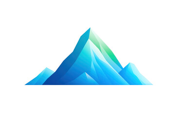 Flat logo rock mountain relief. Snowy cliff, mountain and hill. Isolated rocky peak, cartoon canyon silhouette, png file