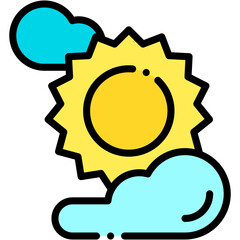 Vector Icon Sun, Meteorology, Hot, Summer, Sunlight, Hot Weather