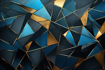 Abstract luxury seamless wallpaper pattern background with gold foil, lines, geometric shapes. Generative AI, AI - obrazy, fototapety, plakaty