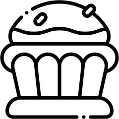 Vector Icon Cupcake, Muffin, Sugar, Sweet, Dessert, Cake