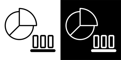 Analysis, analytics, chart Icon. Business icon & Startup icon. Black icon. Black logo. Line icon.