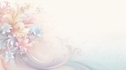 Abstract floral background with space for your text. Pastel colors.