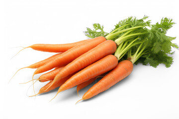 Bunch of Orange Carrots on Transparent Background, png file - obrazy, fototapety, plakaty