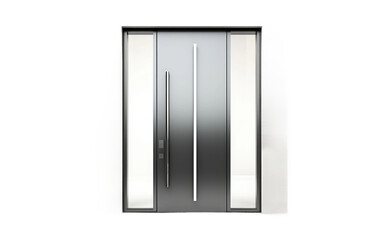 Sleek Contemporary Pivot Door On Transparent Background.