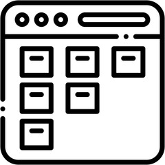 Vector Icon Kanban, Management, Notes, Organization, Scrum, Agile