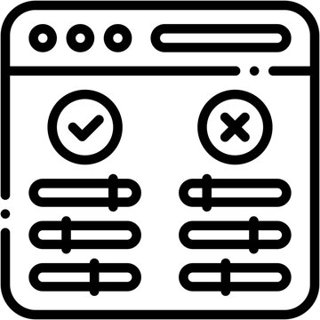 Vector Icon AB Testing, Compare, Marketing, Comparative, SEO And Web, Control