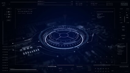 Circle UI HUD technological infographic elements.HUD 2GFX Technology Sci Fi.Blue 2