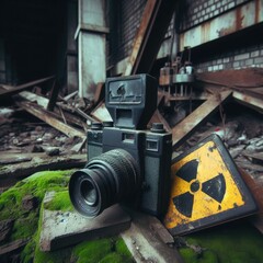 Radioactive background  Save Planet. environmental problems background image