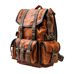 Studio shot of a backpack isolated on Transparent Background