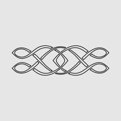 Celtic knot isolated on white background. Vector illustration - obrazy, fototapety, plakaty