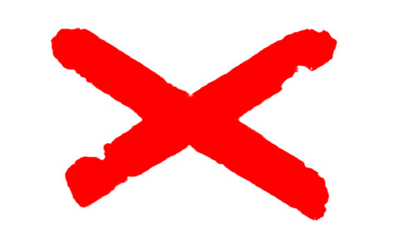 red cross mark isolated on transparent background