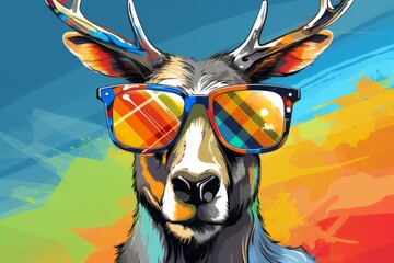 deer with glasses