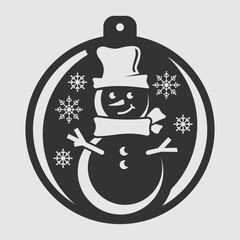 Christmas ball icon. Vector illustration